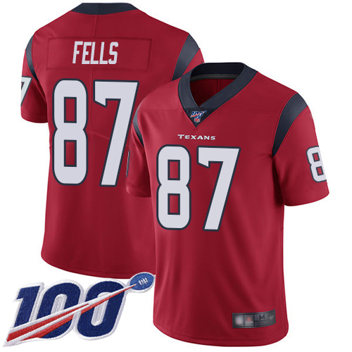 Houston Texans Limited Red Men Darren Fells Alternate Jersey NFL Football 87 100th Season Vapor Untouchable